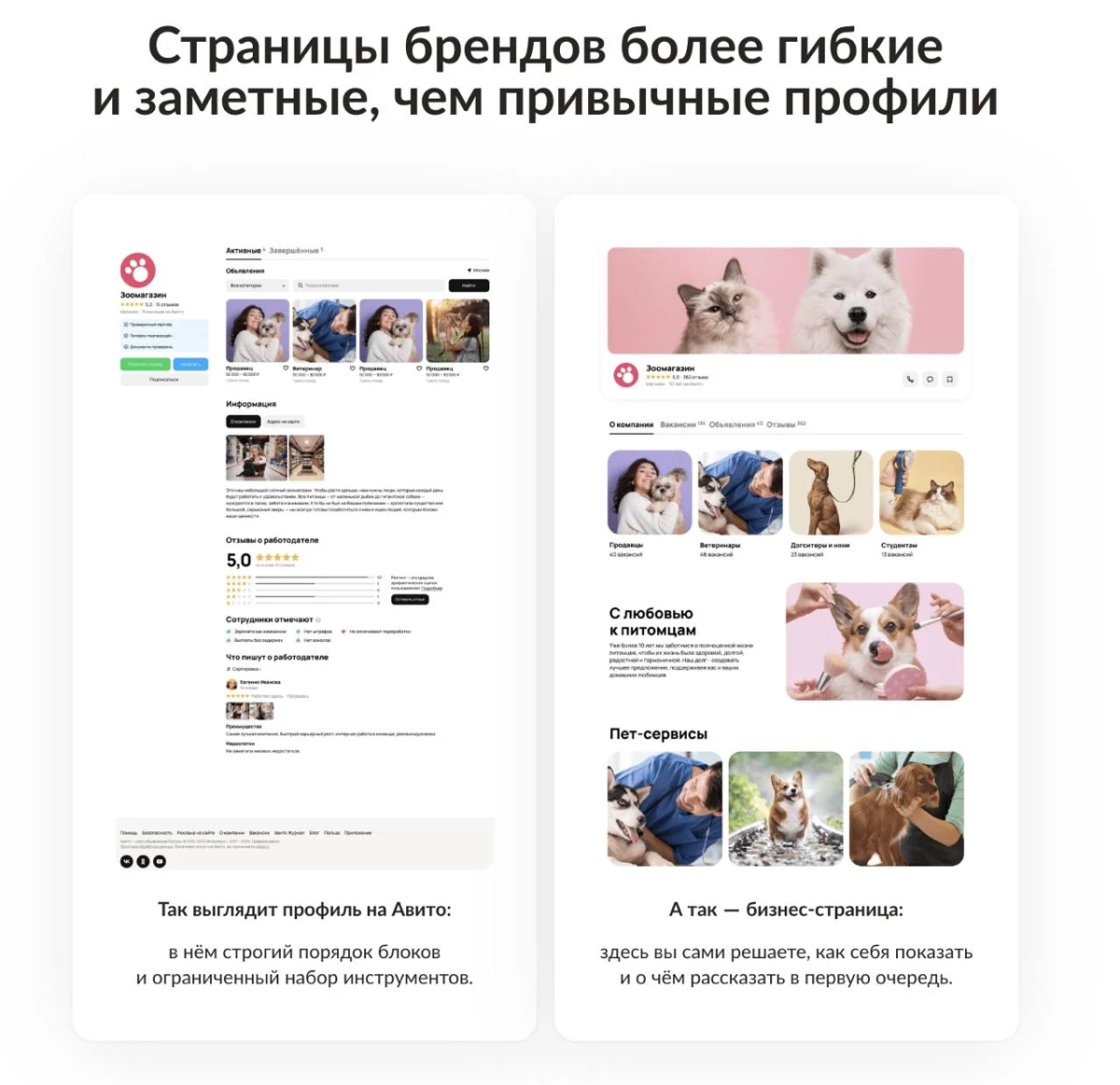 Новая функция на Авито: "Страница бренда" Новая функция на Авито: "Страница бренда"